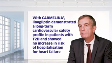With CARMELINA®, linagliptin demonstrated a long-term cardiovascular safety profile in patients with T2D and showed no increase in risk of hospitalisation for heart failure